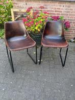 Eetkamerstoel, Ophalen, Twee, Bruin, Zo goed als nieuw