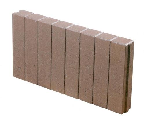 Blokjesband 6x35x50 bruin (restantpartij), Tuin en Terras, Bielzen en Borders, Nieuw, Border, Beton, 25 tot 50 cm, Minder dan 100 cm
