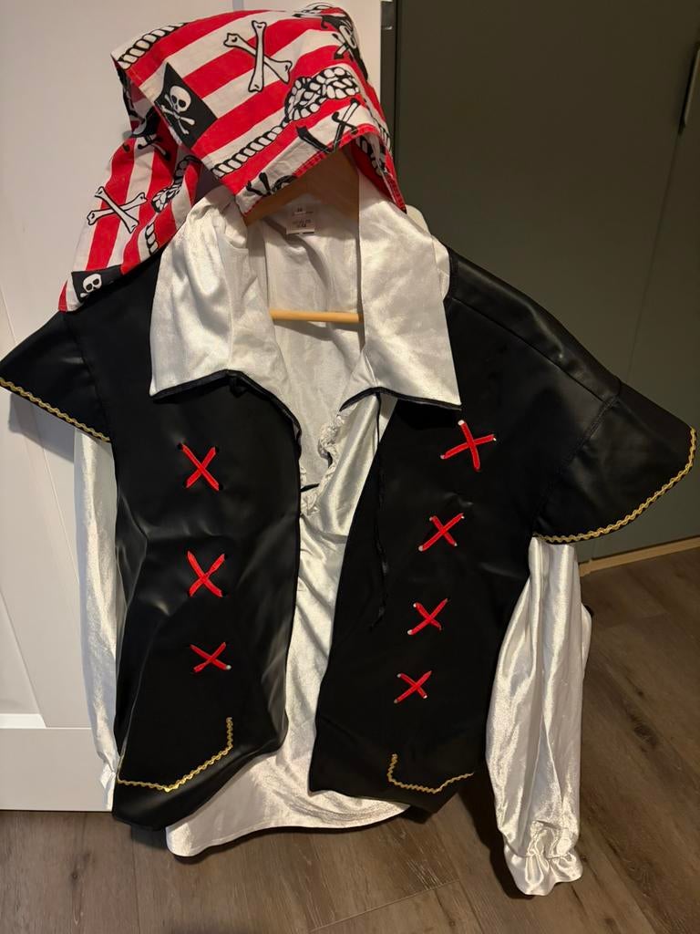 Carnavals piratenpak mt. 58, Kleding | Dames, Carnaval, Maat 46/48 (XL) of groter, Ophalen of Verzenden, Kleding