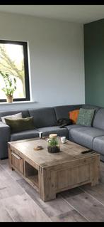 Bassano salontafel 42x140x88 acacia light grey, Ophalen, Gebruikt, 100 tot 150 cm, 50 tot 100 cm