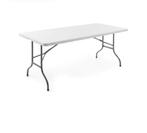 GEZOCHT: 2 Klaptafels lang, Kunststof, Ophalen of Verzenden, Zo goed als nieuw, 75 cm of meer