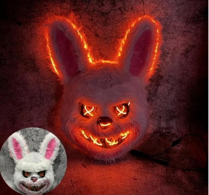 Nieuwe halloween maskers met led verlichting, Hobby en Vrije tijd, Feestartikelen, Nieuw, Feestartikel, Halloween of Griezel, Ophalen