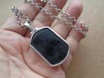 zilveren ketting met grote hanger shiva eye schelp [107], Met hanger, Verzenden, Zo goed als nieuw, Zilver