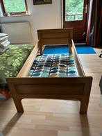 Vintage massief eikenhouten eenpersoonsbed, Huis en Inrichting, Ophalen, Vintage, Midcentury modern, Scandinavian design, Gebruikt