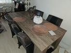 Houten Eettafel met 4 Stoelen - Rustic/Modern, Huis en Inrichting, Complete eetkamers, Ophalen, Nieuw, 4 tot 6 stoelen