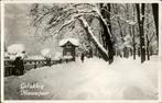 Gelukkig Nieuwjaar Fotokaart plek mij onbekend, Verzenden, 1920 tot 1940, Gelopen
