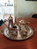 Verzilverd Theeservies Vintage Stijl, Ophalen of Verzenden, Zilver