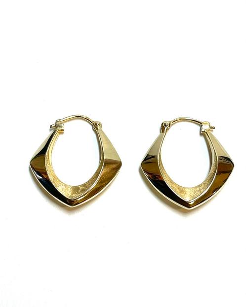 14k gouden oorbellen, Sieraden, Tassen en Uiterlijk, Oorbellen, Zo goed als nieuw, Hangers, Goud, Goud, Ophalen of Verzenden