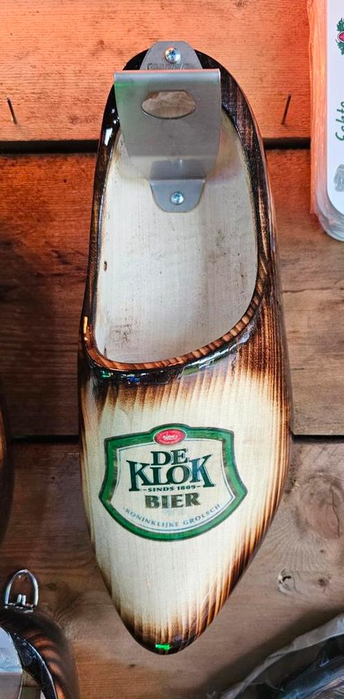 Mooie de KLOK BIER klomp-opener doppenvanger, Verzamelen, Biermerken, Nieuw, Flesopener, Overige merken, Ophalen of Verzenden