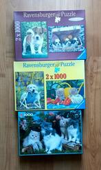 Ravensburger Puzzels - honden en poezen  thema, Hobby en Vrije tijd, Denksport en Puzzels, Ophalen, 500 t/m 1500 stukjes, Zo goed als nieuw