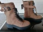 Bruine veterlaarzen 37 met gesp, Bruin, Lage of Enkellaarzen, Nieuw, Ophalen of Verzenden