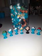 Heel bakje met smurfen met zuignap., Verzamelen, Smurfen, Ophalen, Zo goed als nieuw, Verschillende Smurfen