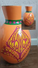 2 grote vazen 50 cm, Overige kleuren, 50 tot 75 cm, Ophalen of Verzenden, Glas