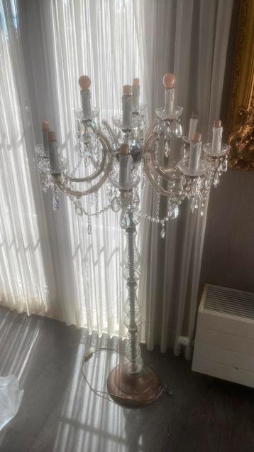 Zeer mooie kristalen staande lamp 12 arms 350 euro beschikbaar voor biedingen