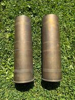 2 hulzen 105mm 1944 WWII, Ophalen of Verzenden, Landmacht, Hulzen of Bodemvondsten