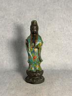 Guanyin China cloisonné brons, Ophalen of Verzenden, Gebruikt, Beeld(je), Boeddhisme