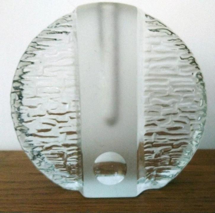 Solifleur vaas Walther glas rond 14 cm hoog, Antiek en Kunst, Curiosa en Brocante, Ophalen of Verzenden