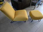 Fauteuil met voetenbank, Ophalen, 75 tot 100 cm, Zo goed als nieuw, Metaal
