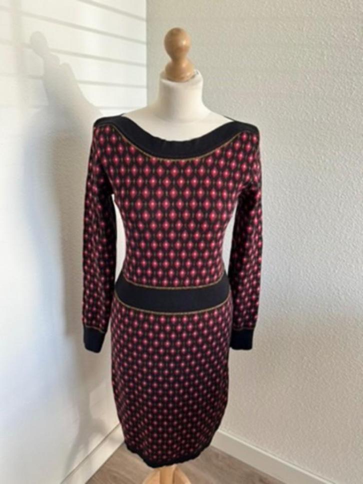 King Louie maat L Audrey jurk najaar 2440, Kleding | Dames, Jurken, Zo goed als nieuw, Maat 42/44 (L), Rood, Knielengte, Ophalen of Verzenden