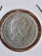 10 Cent (Dubbeltje) 1874 in nette kwaliteit. Schaars., Koning Willem III, Zilver, Ophalen of Verzenden, 10 cent