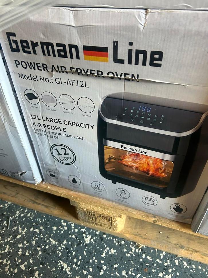 German Line Power Airfryer 12L, Witgoed en Apparatuur, Airfryers, Nieuw, Airfryer, 1000 t/m 1499 gram, Ophalen of Verzenden