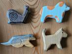 Houten Speelgoed Dieren Set: Hondjes, Muis en Slak, Ophalen of Verzenden, Gebruikt, Overige typen
