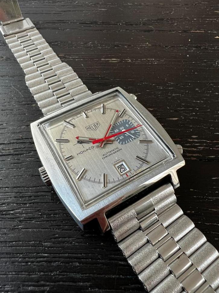 Heuer Monaco 1533g, Sieraden, Tassen en Uiterlijk, Horloges | Heren, Gebruikt, Polshorloge, TAG Heuer, Staal, Staal, Ophalen