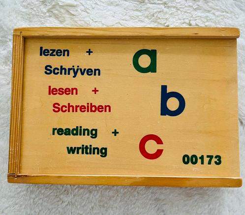 Montessori houten letters leren lezen en schrijven kleuters, Diversen, Schoolbenodigdheden, Zo goed als nieuw, Ophalen of Verzenden