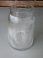 Gratis ophalen: Glazen vaas ribbels, Huis en Inrichting, Woonaccessoires | Vazen, Ophalen, Gebruikt, Wit, Glas
