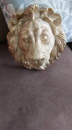Goudkleurige Leeuwenkop te koop, Antiek en Kunst, Antiek | Koper en Brons, Ophalen