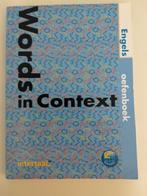 Engels: Words in context oefenboek, Ophalen of Verzenden, Overige niveaus, Engels