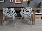 Moderne Eetkamerstoelen - Set van 2, Huis en Inrichting, Ophalen, Twee, Wit, Zo goed als nieuw