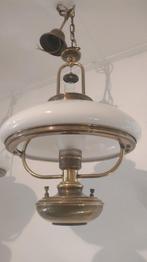 Vintage scheepslamp olielamp hanglamp, Gebruikt, Vintage, Ophalen of Verzenden, Glas