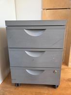 Metalen ladekast op wieltjes (3 lades en slot), Huis en Inrichting, Kasten | Ladekasten, Ophalen, Minder dan 50 cm, Gebruikt, Minder dan 100 cm