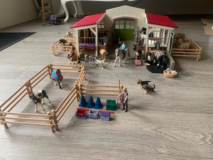 Schleich manege en toebehoren, Verzamelen, Speelgoed, Gebruikt, Ophalen