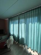 Licht blauwe katoen gordijnen hema dubbele plooi 2x 160x250, 200 cm of meer, 150 tot 200 cm, Ophalen of Verzenden, Zo goed als nieuw