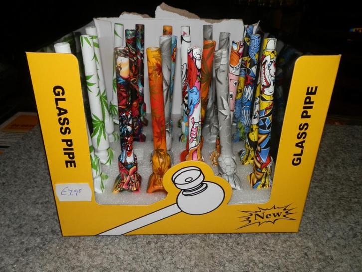 Glas pijp waterpijp, Verzamelen, Rookartikelen, Aanstekers en Luciferdoosjes, Nieuw, (Water)pijp, Ophalen of Verzenden
