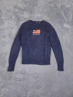 Ralph Lauren Trui M Amerikaanse Vlag Knit Sweater, Maat 38/40 (M), Blauw, Ophalen of Verzenden, Zo goed als nieuw