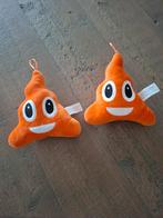 Oranje Knuffel 15x15 cm - poep / drol emoji, Ophalen of Verzenden, Nieuw, Overige typen