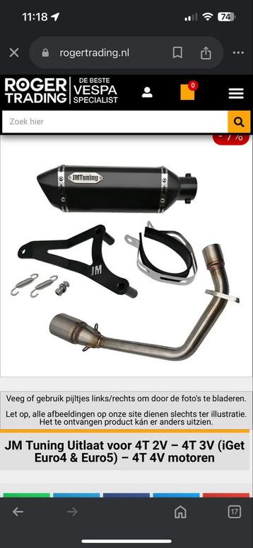 JM Tuning Uitlaat 50/80cc 4T - Vlammenwerper! beschikbaar voor biedingen