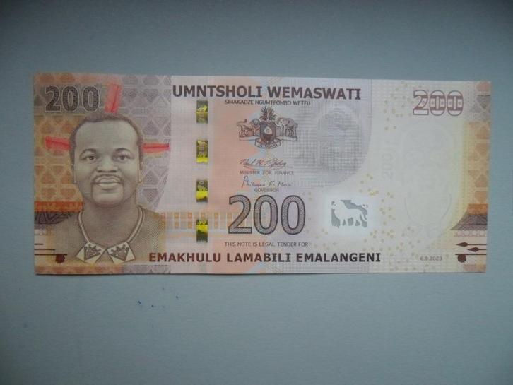 eSwatini (v/h Swaziland) #W45 [2023] / 200 emalangeni UNC, Postzegels en Munten, Bankbiljetten | Afrika, Los biljet, Overige landen