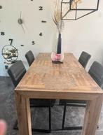 Eettafel met 4 stoelen, Huis en Inrichting, Tafels | Eettafels, Ophalen, 50 tot 100 cm, Zo goed als nieuw, 150 tot 200 cm