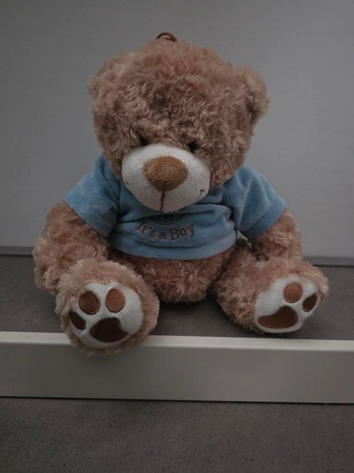 It' s a boy Nicky Toy Knuffelbare Kraamcadeau Teddybeer, Kinderen en Baby's, Kraamcadeaus en Geboorteborden, Zo goed als nieuw