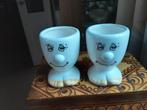 2 vintage eierdopjes met gezichtjes, Ophalen of Verzenden