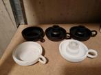 HEMA Kandelaars - Set van 5, Huis en Inrichting, Woonaccessoires | Kandelaars en Kaarsen, Gebruikt, Wit, Ophalen of Verzenden