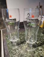 2 Heineken glazen op voet, Ophalen of Verzenden, Glas of Glazen, Heineken