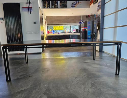 (Eet)Tafel-industrieel-design-groot-rechtstreeks v.ontwerper, Huis en Inrichting, Tafels | Eettafels, Gebruikt, 100 tot 150 cm