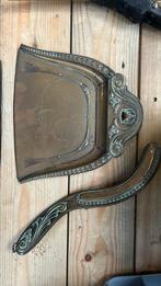 Antiek koperen veger en blik, Antiek en Kunst, Ophalen of Verzenden, Ovaal, Minder dan 50 cm