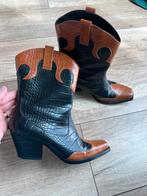 Black Brown cowboy Boots western laarzen monki veter, Hoge laarzen, Bruin, Ophalen of Verzenden, Zo goed als nieuw