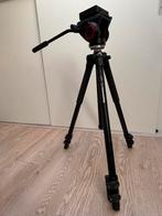 Manfrotto MT294A3 tripod statief + MVH500AH video head, Zo goed als nieuw, 150 tot 175 cm, Met balhoofd, Ophalen of Verzenden